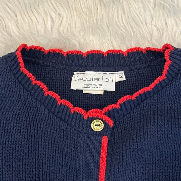 Vintage Christmas Cat Sweater Ugly Xmas Tree Dog Puff Sleeve Chunky Cardigan 90s - Picture 5 of 8